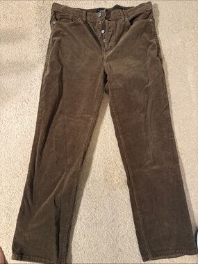 Banana Republic Brown Corduroy Button-Fly Pants
